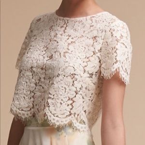Jenny Yoo Lace Bridesmaid Crop Top (Kenzie Top)